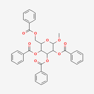 molecular formula C35H30O10 B3055644 2,3,4,6-四-O-苯甲酰己吡喃糖甲酯 CAS No. 6605-40-9