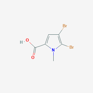 molecular formula C6H5Br2NO2 B3055646 4,5-二溴-1-甲基-1H-吡咯-2-羧酸 CAS No. 66067-06-9
