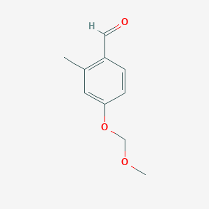 molecular formula C10H12O3 B3055656 4-(Methoxymethoxy)-2-methylbenzaldehyde CAS No. 661481-12-5
