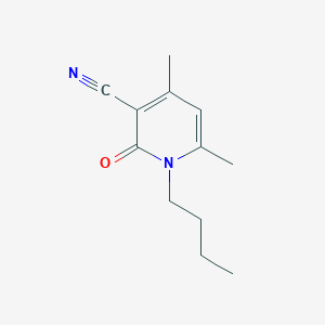 molecular formula C12H16N2O B3055657 1-Butyl-4,6-dimethyl-2-oxo-1,2-dihydropyridine-3-carbonitrile CAS No. 66158-53-0