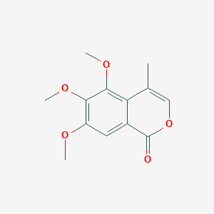 molecular formula C13H14O5 B3055659 5,6,7-三甲氧基-4-甲基-1H-2-苯并吡喃-1-酮 CAS No. 66174-93-4