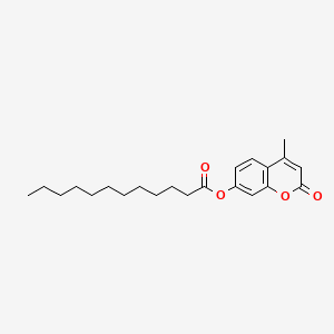 molecular formula C22H30O4 B3055661 4-Methyl-2-oxo-2H-1-benzopyran-7-yl laurate CAS No. 66185-71-5