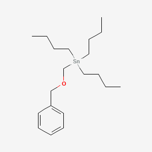 molecular formula C20H36OSn B3055671 Stannane, tributyl[(phenylmethoxy)methyl]- CAS No. 66222-28-4