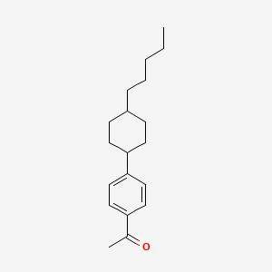 molecular formula C19H28O B3055672 1-(4-(trans-4-Pentylcyclohexyl)phenyl)ethanone CAS No. 66227-32-5