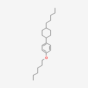 molecular formula C23H38O B3055673 Benzene, 1-(hexyloxy)-4-(4-pentylcyclohexyl)- CAS No. 66227-38-1