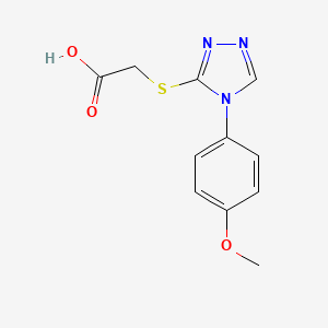 molecular formula C11H11N3O3S B3055689 {[4-(4-甲氧基苯基)-4H-1,2,4-三唑-3-基]硫代}乙酸 CAS No. 66297-67-4