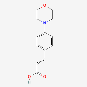 molecular formula C13H15NO3 B3055703 3-(4-morpholin-4-ylphenyl)prop-2-enoic Acid CAS No. 66377-37-5