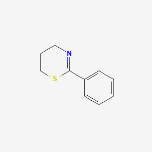 molecular formula C10H11NS B3055705 2-Phenyl-5,6-dihydro-4h-1,3-thiazine CAS No. 6638-35-3