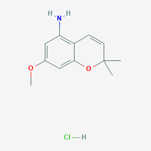 molecular formula C12H16ClNO2 B3055706 7-Methoxy-2,2-dimethyl-2H-chromen-5-amine hydrochloride CAS No. 66385-03-3