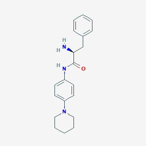 molecular formula C20H25N3O B3055712 (S)-2-Amino-3-phenyl-N-(4-(piperidin-1-yl)phenyl)propanamide CAS No. 663948-79-6