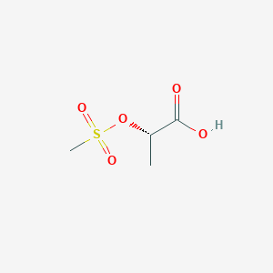 molecular formula C4H8O5S B3055716 (S)-2-((甲磺酰基)氧基)丙酸 CAS No. 66423-08-3