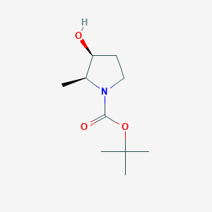 molecular formula C10H19NO3 B3055717 Tert-butyl (2s,3s)-3-hydroxy-2-methylpyrrolidine-1-carboxylate CAS No. 664364-21-0