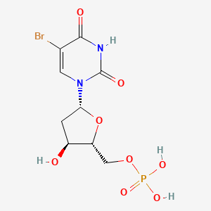 molecular formula C9H12BrN2O8P B3055745 5-Bromo-2'-deoxyuridine-5'-monophosphate CAS No. 6666-38-2