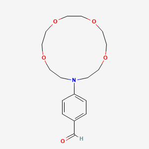 molecular formula C17H25NO5 B3055767 4-(1,4,7,10-Tetraoxa-13-azacyclopentadecan-13-yl)benzaldehyde CAS No. 66749-96-0