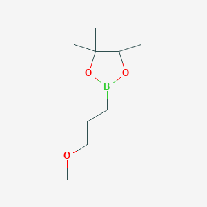 molecular formula C10H21BO3 B3055771 2-(3-Methoxypropyl)-4,4,5,5-tetramethyl-1,3,2-dioxaborolane CAS No. 667917-13-7