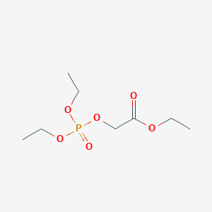 molecular formula C8H17O6P B3055776 Acetic acid, [(diethoxyphosphinyl)oxy]-, ethyl ester CAS No. 66802-68-4