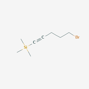 molecular formula C8H15BrSi B3055788 硅烷，（5-溴-1-戊炔基）三甲基- CAS No. 66927-74-0