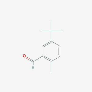 molecular formula C12H16O B3055792 苯甲醛，5-(1,1-二甲基乙基)-2-甲基- CAS No. 66949-23-3