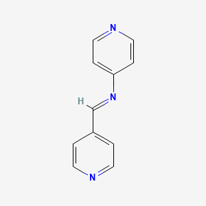 molecular formula C11H9N3 B3055805 (E)-N,1-二(吡啶-4-基)甲亚胺 CAS No. 67038-99-7