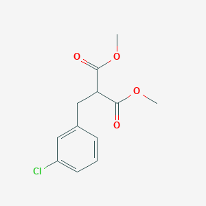 molecular formula C12H13ClO4 B3055811 Propanedioic acid, [(3-chlorophenyl)methyl]-, dimethyl ester CAS No. 670748-74-0