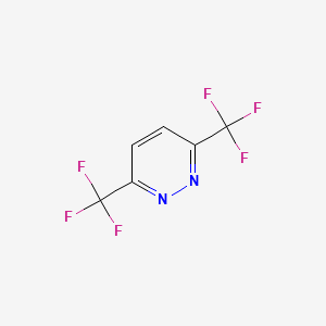 molecular formula C6H2F6N2 B3055813 Pyridazine, 3,6-bis(trifluoromethyl)- CAS No. 67096-93-9