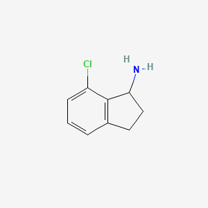 molecular formula C9H10ClN B3055819 7-Chloro-2,3-dihydro-1H-inden-1-amine CAS No. 67120-37-0