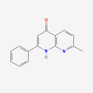 molecular formula C15H12N2O B3055823 2-Phenyl-7-methyl-1,8-naphthyridine-4-ol CAS No. 67159-08-4