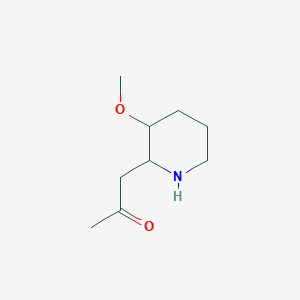 molecular formula C9H17NO2 B3055824 1-(3-Methoxypiperidin-2-yl)propan-2-one CAS No. 6716-96-7