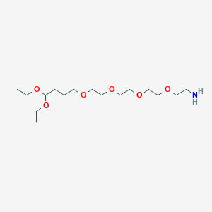 molecular formula C16H35NO6 B3055831 16-Ethoxy-3,6,9,12,17-pentaoxanonadec-1-ylamine CAS No. 672305-35-0