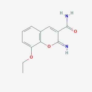 molecular formula C12H12N2O3 B3055832 8-ethoxy-2-imino-2H-chromene-3-carboxamide CAS No. 67231-51-0