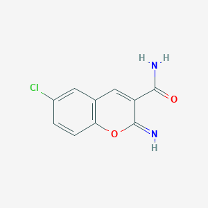 6-chloro-2-imino-2H-chromene-3-carboxamide