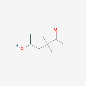 molecular formula C8H16O2 B3055837 5-Hydroxy-3,3-dimethylhexan-2-one CAS No. 67278-65-3