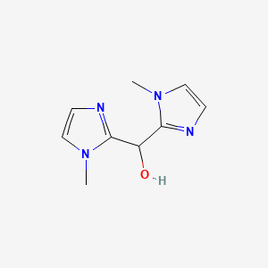 molecular formula C9H12N4O B3055845 Bis(1-methylimidazol-2-yl)methanol CAS No. 67319-03-3