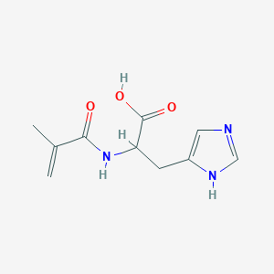molecular formula C10H13N3O3 B3055853 3-(1H-imidazol-5-yl)-2-(2-methylprop-2-enoylamino)propanoic acid CAS No. 67391-96-2