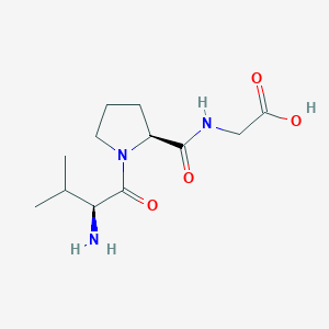 molecular formula C12H21N3O4 B3055862 甘氨酸，L-缬氨酰-L-脯氨酰- CAS No. 67471-73-2