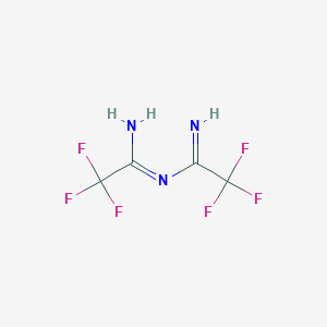 molecular formula C4H3F6N3 B3055864 2,2,2-trifluoro-N'-(2,2,2-trifluoroethanimidoyl)ethanimidamide CAS No. 675-05-8