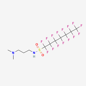 molecular formula C12H13F15N2O2S B3055873 1-Heptanesulfonamide, N-[3-(dimethylamino)propyl]-1,1,2,2,3,3,4,4,5,5,6,6,7,7,7-pentadecafluoro- CAS No. 67584-54-7