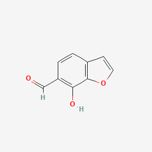 molecular formula C9H6O3 B3055895 7-Hydroxy-1-benzofuran-6-carbaldehyde CAS No. 67720-94-9