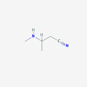 molecular formula C5H10N2 B3055899 3-(Methylamino)butanenitrile CAS No. 67744-69-8