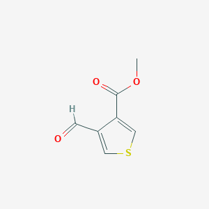 molecular formula C7H6O3S B3055904 Methyl 4-formylthiophene-3-carboxylate CAS No. 67808-73-5