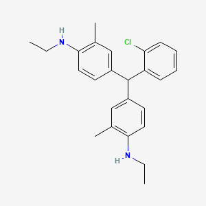 molecular formula C25H29ClN2 B3055911 Benzenamine, 4,4'-[(2-chlorophenyl)methylene]bis[N-ethyl-2-methyl- CAS No. 67828-30-2