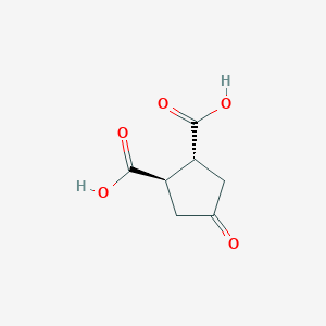 molecular formula C7H8O5 B3055931 (1R,2R)-4-氧代环戊烷-1,2-二羧酸 CAS No. 67885-97-6