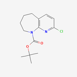 molecular formula C14H19ClN2O2 B3055936 tert-Butyl 2-chloro-7,8-dihydro-5H-pyrido[2,3-b]azepine-9(6H)-carboxylate CAS No. 679392-25-7