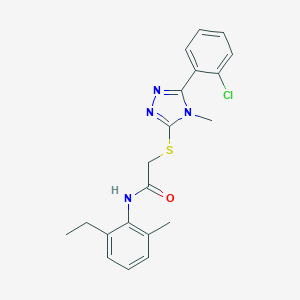 2-{[5-(2-chlorophenyl)-4-methyl-4H-1,2,4-triazol-3-yl]sulfanyl}-N-(2-ethyl-6-methylphenyl)acetamide
