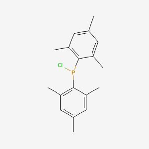 molecular formula C18H22ClP B3055941 Bis(2,4,6-trimethylphenyl)phosphorus chloride CAS No. 67950-05-4