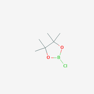 molecular formula C6H12BClO2 B3055945 2-Chloro-4,4,5,5-tetramethyl-1,3,2-dioxaborolane CAS No. 67975-91-1