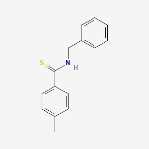 molecular formula C15H15NS B3055949 Benzamide, N-benzyl-p-methyl-thio- CAS No. 68055-34-5