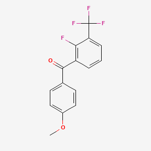 molecular formula C15H10F4O2 B3055951 (2-Fluoro-3-trifluoromethyl-phenyl)-(4-methoxy-phenyl)-methanone CAS No. 680610-53-1