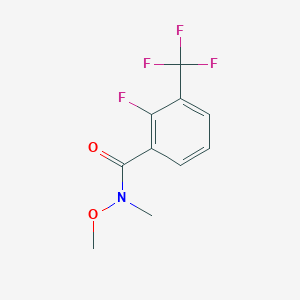 molecular formula C10H9F4NO2 B3055952 2-fluoro-N-methoxy-N-methyl-3-(trifluoromethyl)benzamide CAS No. 680610-54-2