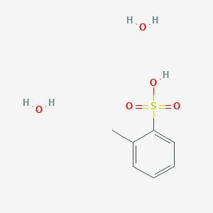 molecular formula C7H12O5S B3055953 苯磺酸，2-甲基，二水合物 CAS No. 68066-37-5